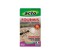 Traitement anti-fourmis poudre ACTO 400g - Double usage - Protection 2 mois Blanc