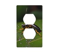 Insects On Leaves Kit de panneau mural duplex, 11,4 x 7 cm, cache prise électrique pour interrupteur de prise de courant (1 pièce).