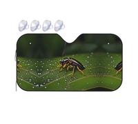 Insects on Leaves Medium Printed Car Front Pare-brise Pare-soleil - Pare-soleil pour fenêtre de voiture, refroidissement rapide 15 ℃