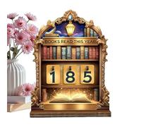 Insegna Tracciatore Di Libri- 20 Cm Decorazione Libreria In Legno | Regolabile Insegna Traccia Letture Per Casa | Per Ragazzi Adulti Lettori Appassionati E Come Regalo