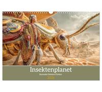 Insektenplanet - Surrealer Science-Fiction (Wandkalender 2026 DIN A3 quer), CALVENDO Monatskalender: Gigantisch große surreale Insekten