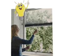 Insektenschutz Plissee Noir Avec Moustiquaire Pour Fenêtre, 80-130 Cm