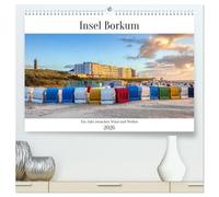 Insel Borkum - Ein Jahr zwischen Wind und Wellen (hochwertiger Premium Wandkalender 2026 DIN A2 quer), Kunstdruck in Hochglanz: Zwölf stimmungsvolle ... sanft, aber immer voller Charakter und Licht.