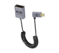 INSEOWI Câble coaxial spiralé 8K60hz pour appareil photo version 2.1 48 Gbps bande passante Micro ed Port Cordon dynamique pour écrans 8K60hz Câble Microed