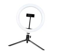 INSEOWI Cerceau lumineux USB décimètre avec 3 modes de couleur pour le streaming en direct Comprend un support de téléphone Trépied Portable Decimeter Hoop Lampe Alimentée par USB