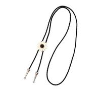 INSEOWI Cravate Bolo réglable populaire western cowboy adolescent femme danse cravate punk chemise alliage fleur et pierres précieuses pendentif boucle cravate vintage pour homme collier cravate