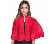 INSEOWI Élégant Qipao Cardigan Cravate Châle Écharpe De Mariée Capelet Pour Robes Mariée Robes Soirée Événement Été En Mousseline Soie Châle