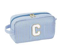 INSEOWI Grand À Cosmétiques Rayé Pochettes De Maquillage Voyage Fournitures Tricot Portables Mallette Rangement Organisateur D'outils Artisanaux pour Femmes Rangement Couture Voyage