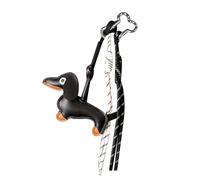 INSEOWI Porte-clés élégant en forme de teckel - Pratique - Ajoute du plaisir à n'importe quel sac à main - Convient pour un usage quotidien - Porte-clés tendance, Noir , Bone buckle