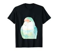 Inséparable Aquarelle Peinture Portrait Perroquet Animaux domestiques T-Shirt Graphique avec Valeur