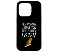 Inséparable Propriétaire Birdkeeper Oui Humain Inséparable Vert Coque pour iPhone 15 Pro