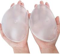 Inserções De Sutiã De Silicone Transparente Almofadas Intensificadoras De Mama Em Forma De Triângulo Em Forma De Triângulo Prótese De Mastectomia De Seio F, B ~ Cup (400g/paire)