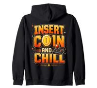 Insérez Coin and Chill Retro Arcade Gamer Sweat à Capuche