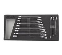 Insert 12 clés mixtes à cliquet réversible angle 15° 8-19mm CrV - OS 4020 - CLAS Equipements