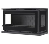 Insert 3 faces vitrées FM IT-103 FK 13,3kW foyer fonte et verre sérigraphié