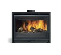 Godin Modane 75-V Turbo Intégré Bois de chauffage, Briquettes de bois Noir