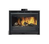 Godin Modane 75-V Turbo Intégré Bois de chauffage, Briquettes de bois Noir