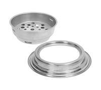 Insert à Charbon pour Barbecue Rond 13,5 Pouces en Acier Inoxydable | Bac à Cendres Détachable, Trous D’aération au Fond, Anneau D’eau Intégré, Usage Extérieur