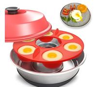 Insert à pocher, 6 compartiments, compatible avec four de camping Omnia, adapté à un usage alimentaire et résistant à la chaleur, accessoires, muffins, boulettes, gâteaux, cuiseurs à œufs