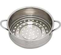 Insert à vapeur en acier inoxydable Cuiseur à vapeur Panier à vapeur Grille à vapeur Tamis à vapeur avec poignée 16 cm Argent