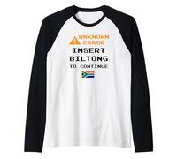 Insert Biltong Retro Funny Error South Africa Braai Dad Joke Manche Raglan