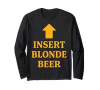 Insert Blonde Beer Funny Drinking Manche Longue