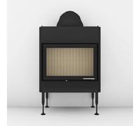 Insert bois Brunner BKH 5.0 42-66 | 9 kW porte pivotante Couvercle en fonte ⌀ 200 mm, Anbaukante