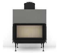 Insert bois Brunner BKH 5.0 50-98 | 11 kW porte coulissante Module pour chaudière, Cadre noir