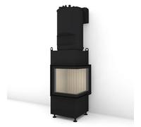 Insert bois Brunner BKH 5.0 Eck 42-42-42 | 7 kW porte pivotante Module pour chaudière, Anbaukante