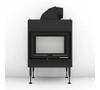 Insert bois Brunner BKH 5.0 Tunnel 42-66 | 9 kW porte pivotante/pivotante Couvercle en fonte ⌀ 200 mm, Anbaukante