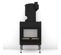 Insert bois Brunner BKH 5.0 Tunnel 42-66 | 9 kW porte pivotante/pivotante Module pour chaudière, Anbaukante