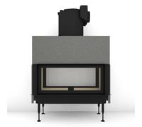 Insert bois Brunner BKH 5.0 Tunnel 42-98 | 11 kW porte coulissante/basculante Module pour chaudière, Anbaurahmen, schwarz 60 mm