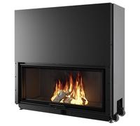 Insert bois Edilkamin Windo 120 | 19,2 kW Foyer en réfractaire noir