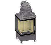 Insert bois SCHMID EKKO 45(45) s 7 kW porte pivotante Hauteur de la porte 51 cm, Fonte anthracite, Gauche