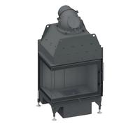 Insert bois SCHMID Ekko L 67(45) s evo 9 kW porte pivotante Hauteur de la porte 57 cm, Chamotte anthracite, droite