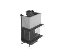 Insert bois SCHMID Ekko U 67(34)51 h evo 7 kW porte coulissante Hauteur de la porte 51 cm, Chamotte anthracite