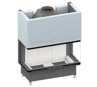 Insert bois SCHMID Ekko U100(45) h porte coulissante 15 kW Hauteur de la porte 51 cm, Chamotte anthracite