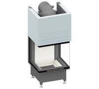 Insert bois SCHMID Ekko U55(45) h 9 kW porte coulissante Cristal, Hauteur de la porte 51 cm, Chamotte anthracite