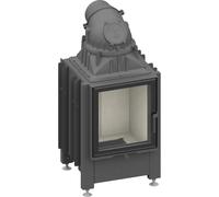 Insert bois SCHMID Lina 45 s 7 kW porte pivotante Hauteur de la porte 51 cm, Fonte anthracite, gauche
