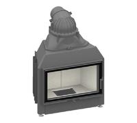 Insert bois SCHMID Lina 73 s porte pivotante 9 kW Hauteur de la porte 57 cm, Chamotte anthracite, gauche