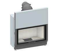Insert bois SCHMID Lina 87 h avec porte coulissante 10 kW Hauteur de la porte 51 cm, avec BRS, Fonte anthracite