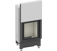 Insert bois SCHMID Lina GT 45 h 5 kW porte coulissante Hauteur de la porte 51 cm, Chamotte blanc