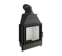 Insert bois Spartherm Mini S 8,5 kW indépendant de l’air ambiant, porte pivotante Charnière de porte à droite