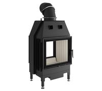 Insert bois Spartherm Varia FD 11,6 kW indépendant de l’air ambiant / porte pivotante / tunnel Charnière de porte à droite