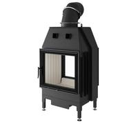 Insert bois Spartherm Varia FD 11,6 kW porte pivotante, tunnel Charnière de porte à droite