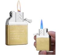 Insert, Briquet Tempête, Recharge Gaz Briquet Mode Flamme Commutable, Briquet Tempete Rechargeable, Vintage Briquet Chalumeau Stylé