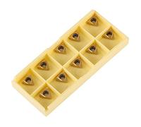 Insert Carbure Tournage 11IR A60, Coffret 10 pièces | Pour acier inoxydable, Résistance à l'usure, Finition de surface, Stabilité chimique, 9.6x3.6x2.5mm