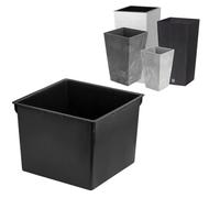 Insert carré interchangeable - 22 x 22 cm - Noir - 8 l - Pour pots Prosperplast H 42 cm - Facilite le contrôle de la teneur en eau dans le pot