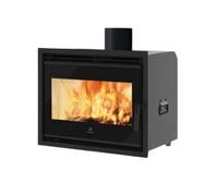 Insert cheminée Edilkamin Firebox Evo 49 | 9,6 kW Ventilation naturelle, Blanc