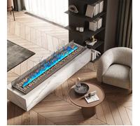 Insert cheminée électrique 3D à vapeur d’eau, Led, avec App, ElectricSun MISTique grande 150 cm